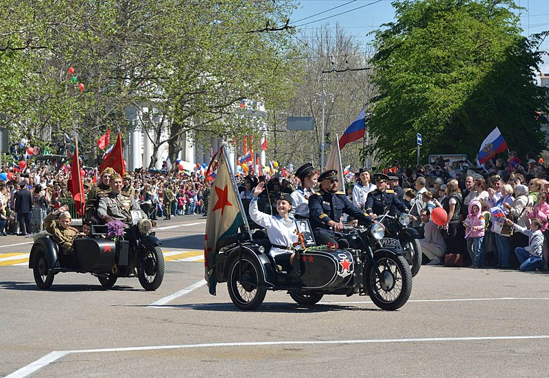Парад в Севастополе 9 мая 2015. Автомобильно-мотоциклетная группа Красная армия . 118 - DSC_8431NOFS.jpg