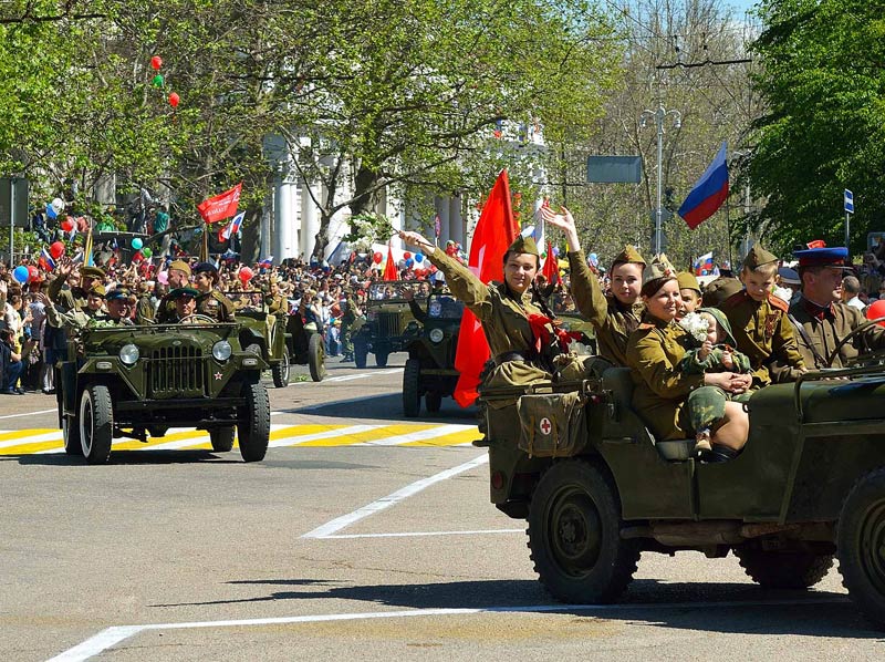 Парад в Севастополе 9 мая 2015. Автомобильно-мотоциклетная группа Красная армия . 122 - DSC_8436NTGS1F.jpg