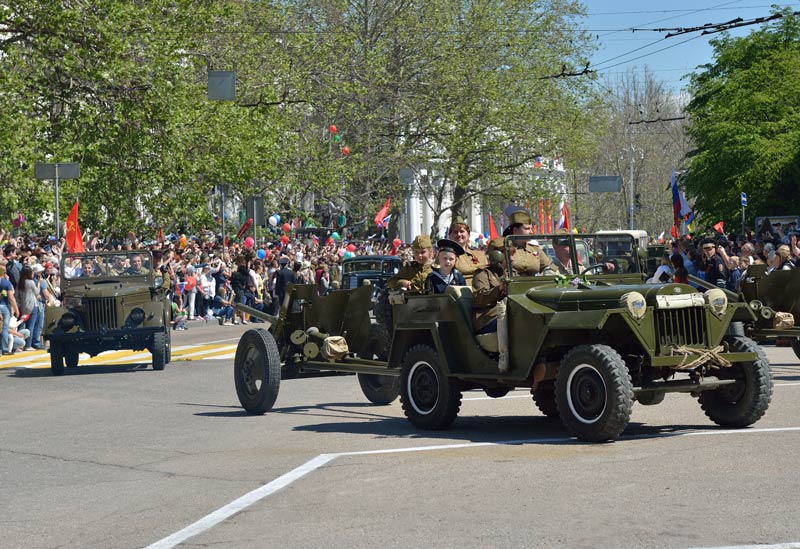 Парад в Севастополе 9 мая 2015. Автомобильно-мотоциклетная группа Красная армия . 124 - DSC_8441NOFS.jpg