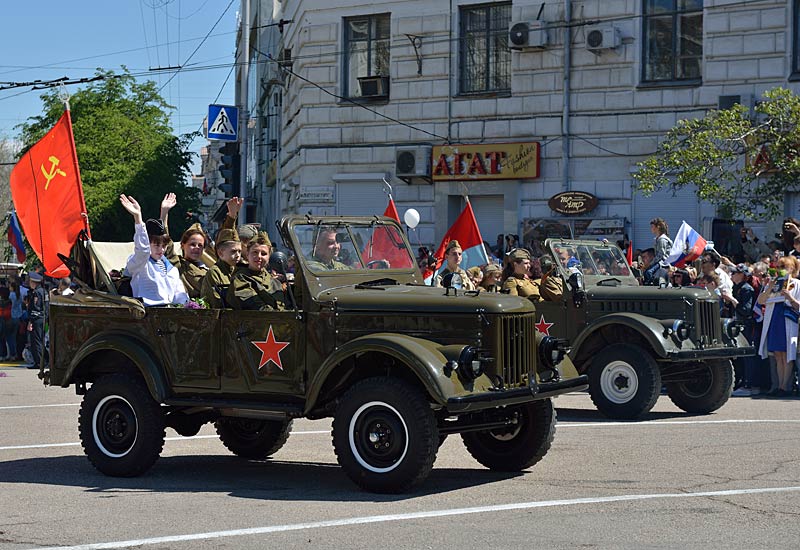 Парад в Севастополе 9 мая 2015. Автомобильно-мотоциклетная группа Красная армия . 125 - DSC_8443NOFS.jpg