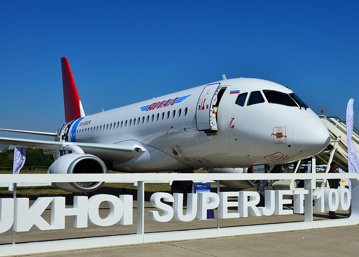 МАКС-2015. Сухой Суперджет-100. Sukhoi Superjet 100.