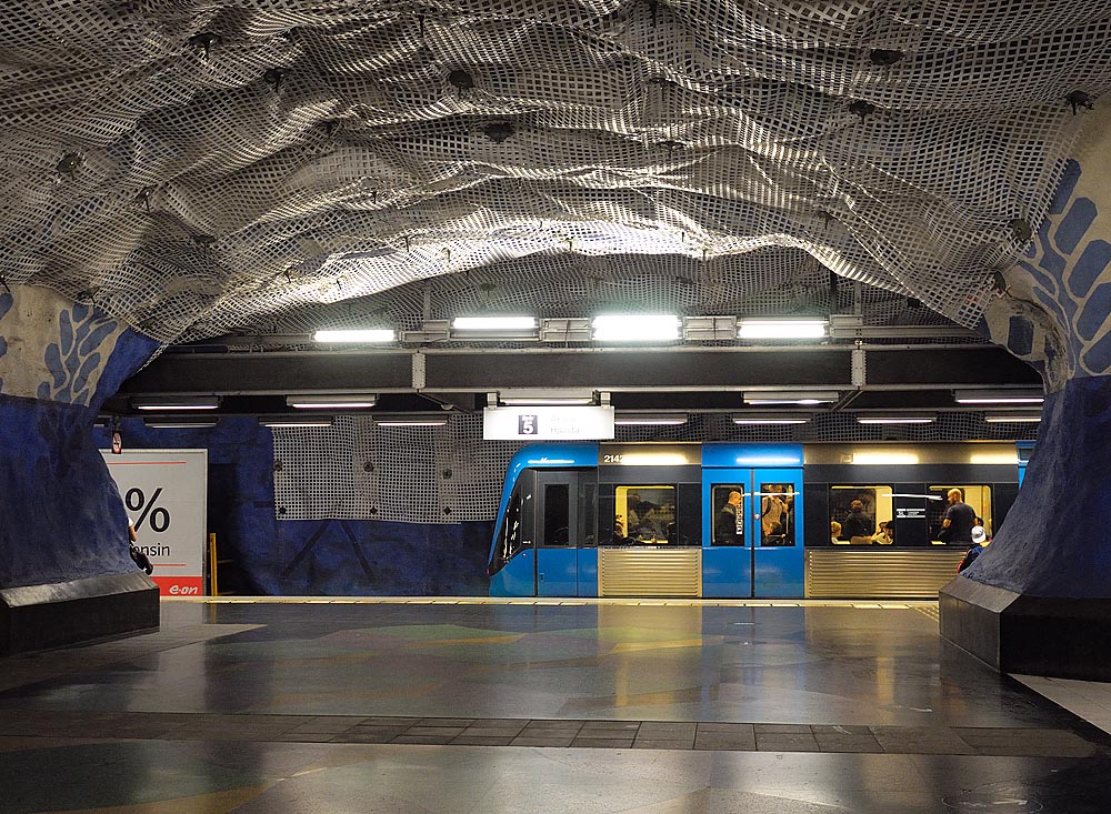 Подземка или метро в Стокгольме. Stockholm Tunnelbana.