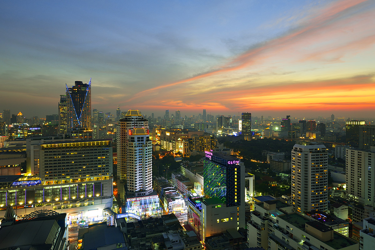 Бангкок на закате с высоты 110 метров. Thailand. Sunset Bangkok. 3