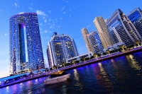 Марина Дубая на закате. Dubai Marina at sunset. 1