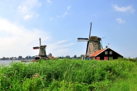Мельницы в Заансе Сханс. Zaanse Schans windmills. Netherlands.