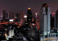 Бангкок ночью с высоты птичьего полёта. Night Bangkok.