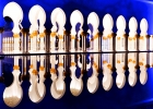 Фрагмент отражений мечети шейха Зайда поздним вечером. Абу Даби. ОАЭ. Sheikh Zayed Grand Mosque Fragment Reflection late evening. Abu Dhabi. United Arab Emirates.