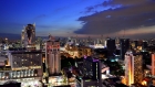 Бангкок на закате с высоты 110 метров. Bangkok at Sunset from a height of 110 meters.